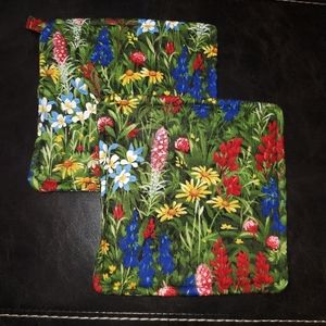 Handmade Mixed Wildflower Potholder set of 2 NEW